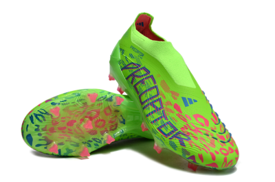 Adidas Predator Elite Laceless FG Low-Tops Football Boots - Yellow/Red/Purple