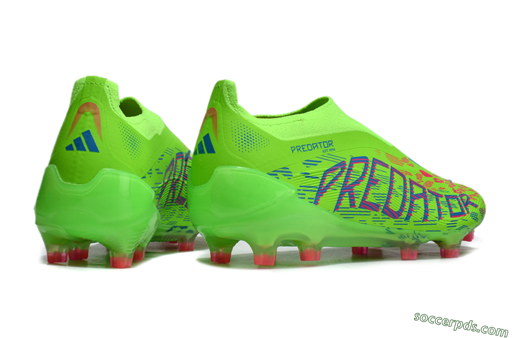 Adidas Predator Elite Laceless FG Low-Tops Football Boots - Yellow/Red/Purple 6
