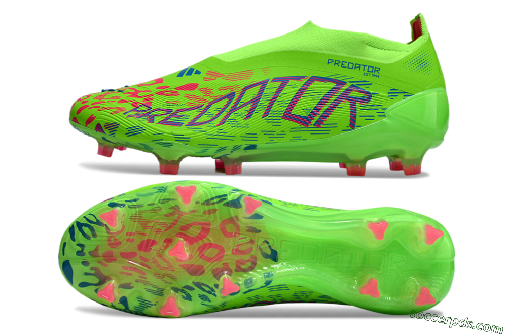 Adidas Predator Elite Laceless FG Low-Tops Football Boots - Yellow/Red/Purple 0