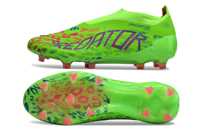 Adidas Predator Elite Laceless FG Low-Tops Football Boots - Yellow/Red/Purple