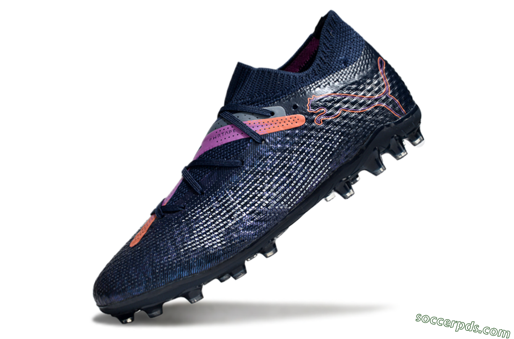 Puma Future Ultimate MG Low-Tops Football Boots - Blue/Pink/Yellow 5