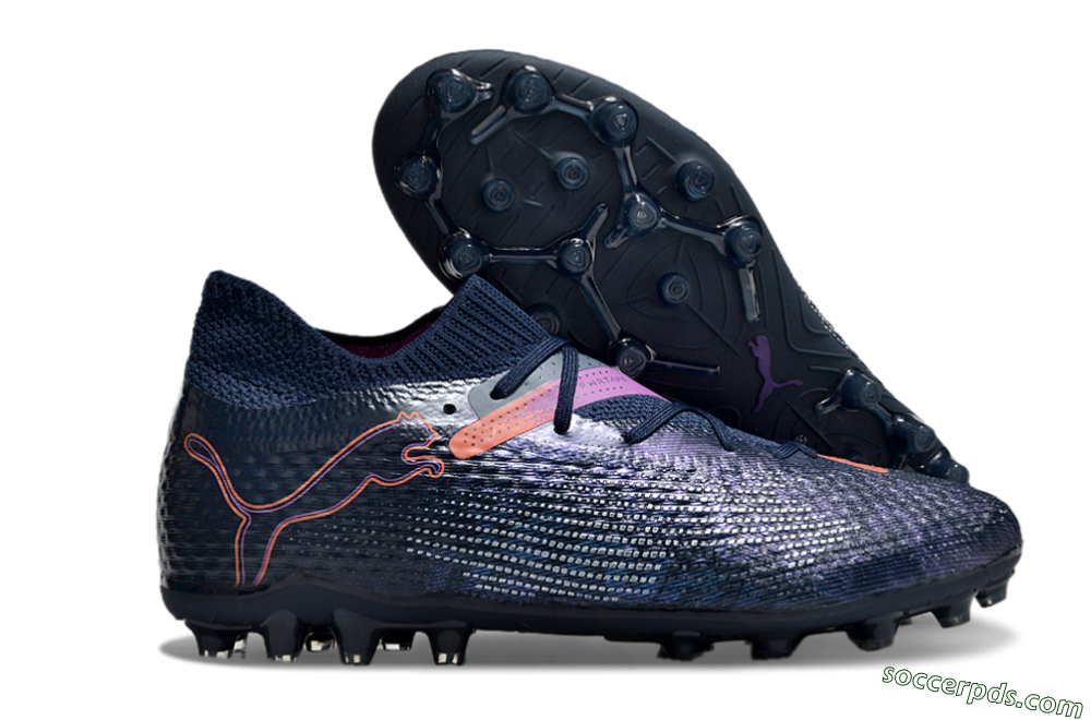 Puma Future Ultimate MG Low-Tops Football Boots - Blue/Pink/Yellow 1