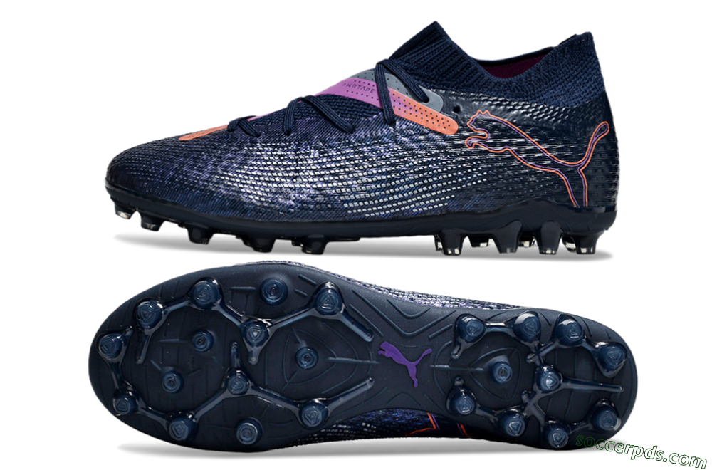 Puma Future Ultimate MG Low-Tops Football Boots - Blue/Pink/Yellow 0