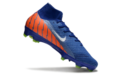 Nike Air Zoom Mercurial Superfly 10 Elite FG High-Tops Football Boots - Blue/White/Orange
