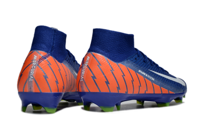 Nike Air Zoom Mercurial Superfly 10 Elite FG High-Tops Football Boots - Blue/White/Orange