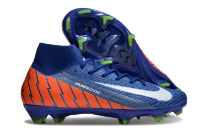Nike Air Zoom Mercurial Superfly 10 Elite FG High-Tops Football Boots - Blue/White/Orange