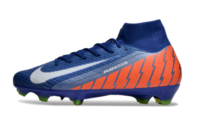 Nike Air Zoom Mercurial Superfly 10 Elite FG High-Tops Football Boots - Blue/White/Orange