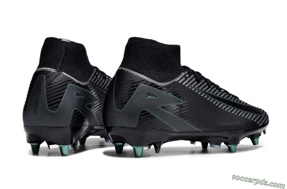 Nike Air Zoom Mercurial Superfly 10 Elite SG High-Tops Football Boots - Black/Jade 6
