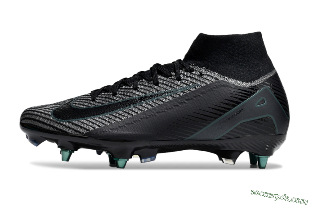 Nike Air Zoom Mercurial Superfly 10 Elite SG High-Tops Football Boots - Black/Jade 2