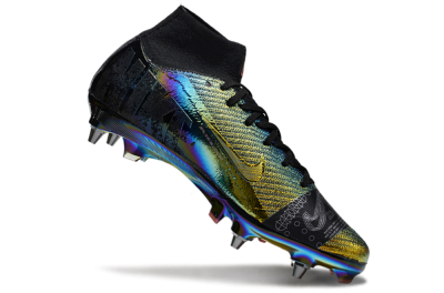 Nike Air Zoom Mercurial Superfly 10 Elite SG High-Tops Football Boots - Gold/Black/Blue