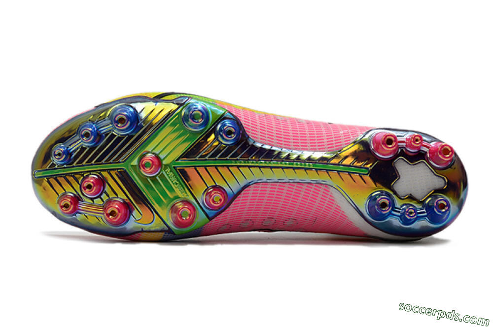 Nike Mercurial Superfly 8 Elite AG High-Tops Football Boots - White/Pink/Blue/Yellow 6