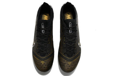 ike Mercurial Vapor 14 Elite FG Low-Tops Football Boots - Black/Gold/Silver