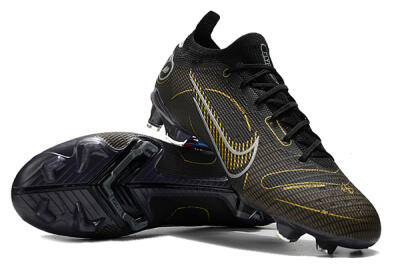 ike Mercurial Vapor 14 Elite FG Low-Tops Football Boots - Black/Gold/Silver