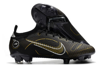 ike Mercurial Vapor 14 Elite FG Low-Tops Football Boots - Black/Gold/Silver