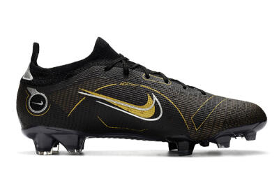ike Mercurial Vapor 14 Elite FG Low-Tops Football Boots - Black/Gold/Silver