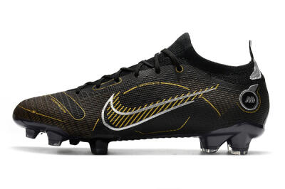 ike Mercurial Vapor 14 Elite FG Low-Tops Football Boots - Black/Gold/Silver