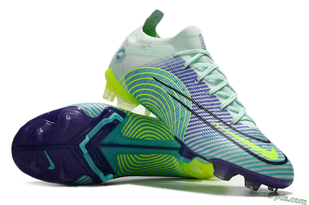 ike Mercurial Vapor 14 Elite FG Low-Tops Football Boots - Blue/Jade/Yellow 3