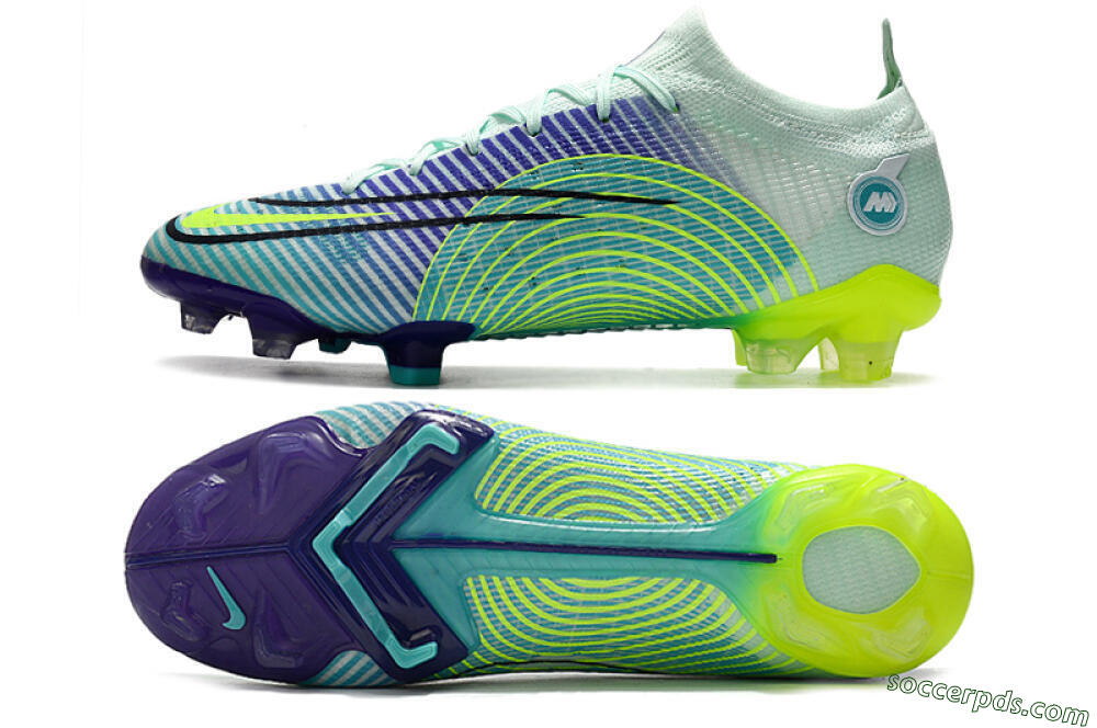 ike Mercurial Vapor 14 Elite FG Low-Tops Football Boots - Blue/Jade/Yellow 0