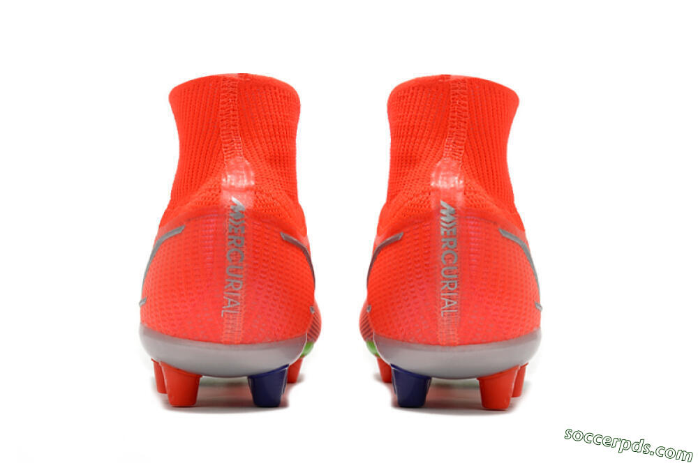 Nike Mercurial Superfly 8 Elite AG High-Tops Football Boots - Red/Yellow/Silver 5