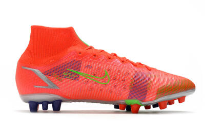Nike Mercurial Superfly 8 Elite AG High-Tops Football Boots - Red/Yellow/Silver