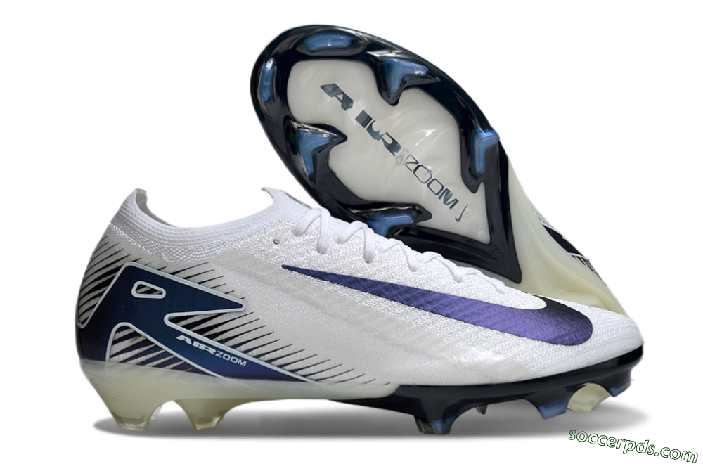 Nike Air Zoom Mercurial Vapor 16 Elite FG Low-Tops Football Boots - White/Blue 1