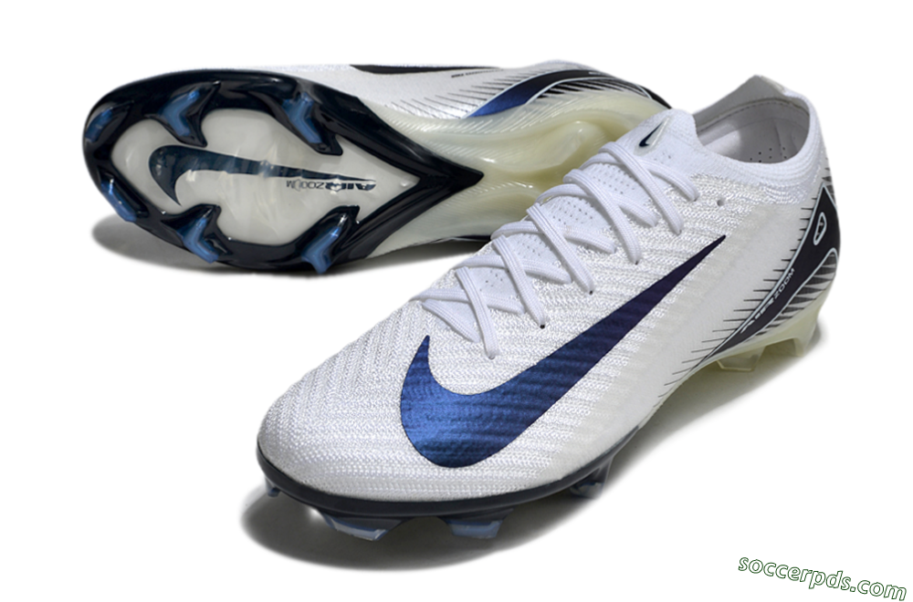 Nike Air Zoom Mercurial Vapor 16 Elite FG Low-Tops Football Boots - White/Blue 3