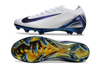 Nike Air Zoom Mercurial Vapor 16 Elite FG Low-Tops Football Boots - White/Blue/Gold