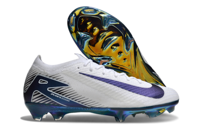 Nike Air Zoom Mercurial Vapor 16 Elite FG Low-Tops Football Boots - White/Blue/Gold