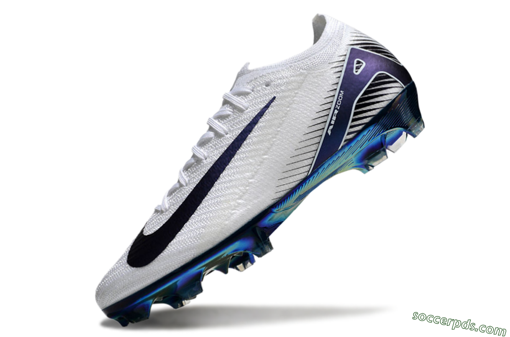 Nike Air Zoom Mercurial Vapor 16 Elite FG Low-Tops Football Boots - White/Blue/Gold 1