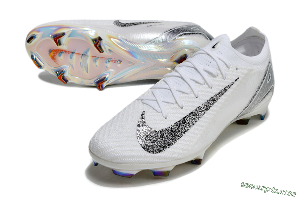 Nike Air Zoom Mercurial Vapor 16 Elite FG Low-Tops Football Boots - White/Black/Grey 3