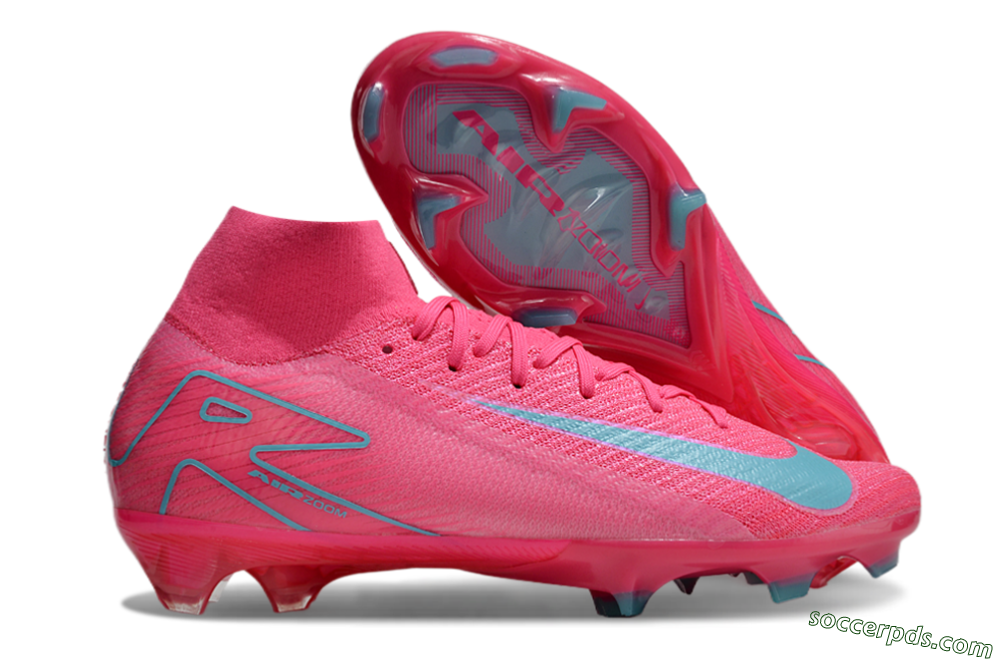 Nike Air Zoom Mercurial Superfly 16 Elite FG High-Tops Football Boots - Pink/Mint 5
