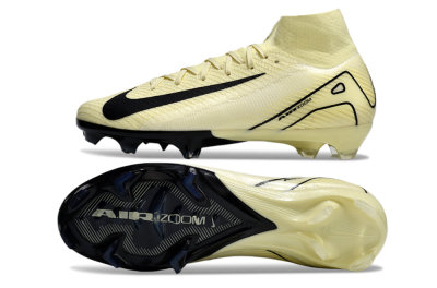 Nike Air Zoom Mercurial Superfly 10 Elite FG High-Tops Football Boots - Beige/Black/Yellow
