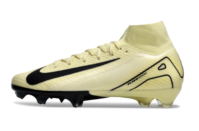 Nike Air Zoom Mercurial Superfly 10 Elite FG High-Tops Football Boots - Beige/Black/Yellow