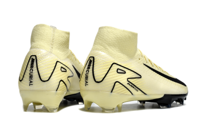 Nike Air Zoom Mercurial Superfly 10 Elite FG High-Tops Football Boots - Beige/Black/Yellow