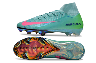 Nike Air Zoom Mercurial Superfly 10 Elite FG High-Tops Football Boots - Jade/Pink/Yellow