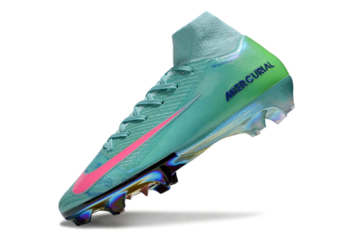 Nike Air Zoom Mercurial Superfly 10 Elite FG High-Tops Football Boots - Jade/Pink/Yellow