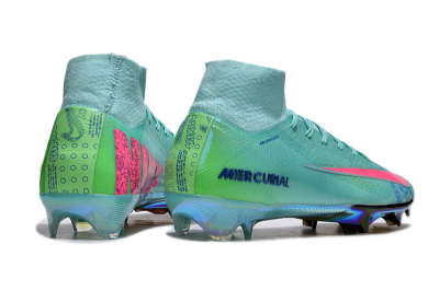 Nike Air Zoom Mercurial Superfly 10 Elite FG High-Tops Football Boots - Jade/Pink/Yellow