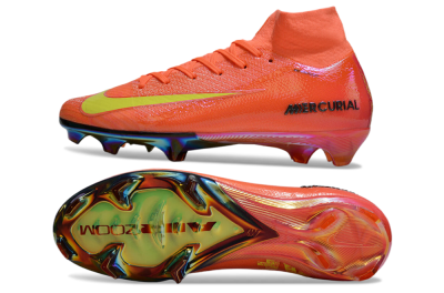 Nike Air Zoom Mercurial Superfly 10 Elite FG High-Tops Football Boots - Red/Yellow/Gold