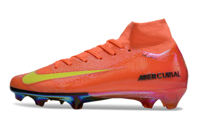 Nike Air Zoom Mercurial Superfly 10 Elite FG High-Tops Football Boots - Red/Yellow/Gold