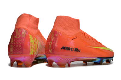Nike Air Zoom Mercurial Superfly 10 Elite FG High-Tops Football Boots - Red/Yellow/Gold