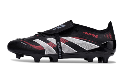 Adidas Predator Elite Foldover Tongue 2025 Stealth Victory FG Low-Tops Football Boots - Black/White/Red