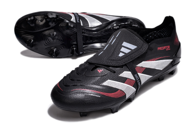Adidas Predator Elite Foldover Tongue 2025 Stealth Victory FG Low-Tops Football Boots - Black/White/Red