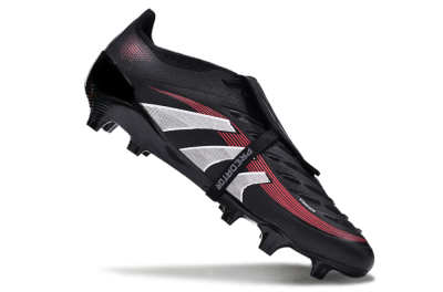 Adidas Predator Elite Foldover Tongue 2025 Stealth Victory FG Low-Tops Football Boots - Black/White/Red