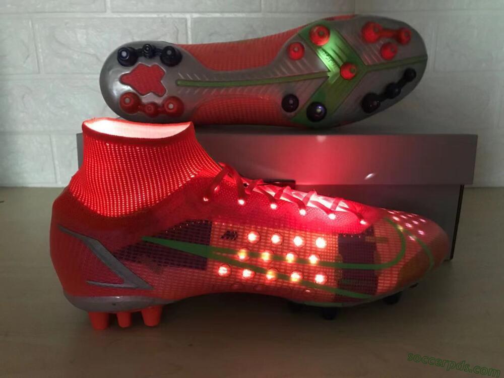 Nike Mercurial Superfly 8 Elite AG High-Tops Football Boots - Red/Yellow/Silver