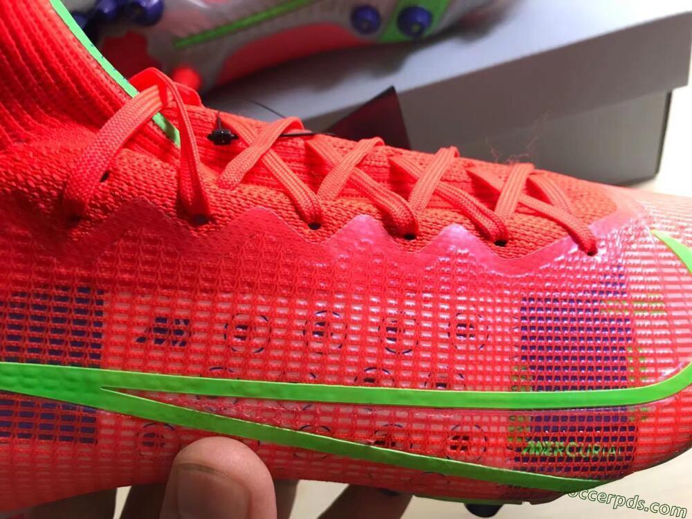 Nike Mercurial Superfly 8 Elite AG High-Tops Football Boots - Red/Yellow/Silver