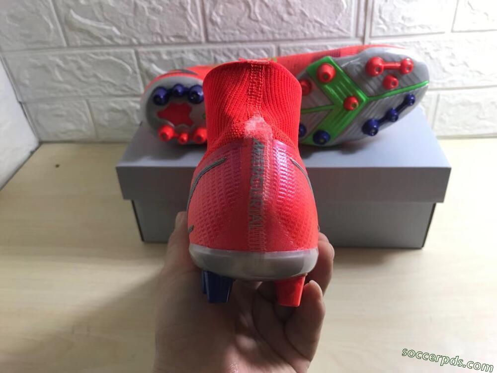 Nike Mercurial Superfly 8 Elite AG High-Tops Football Boots - Red/Yellow/Silver