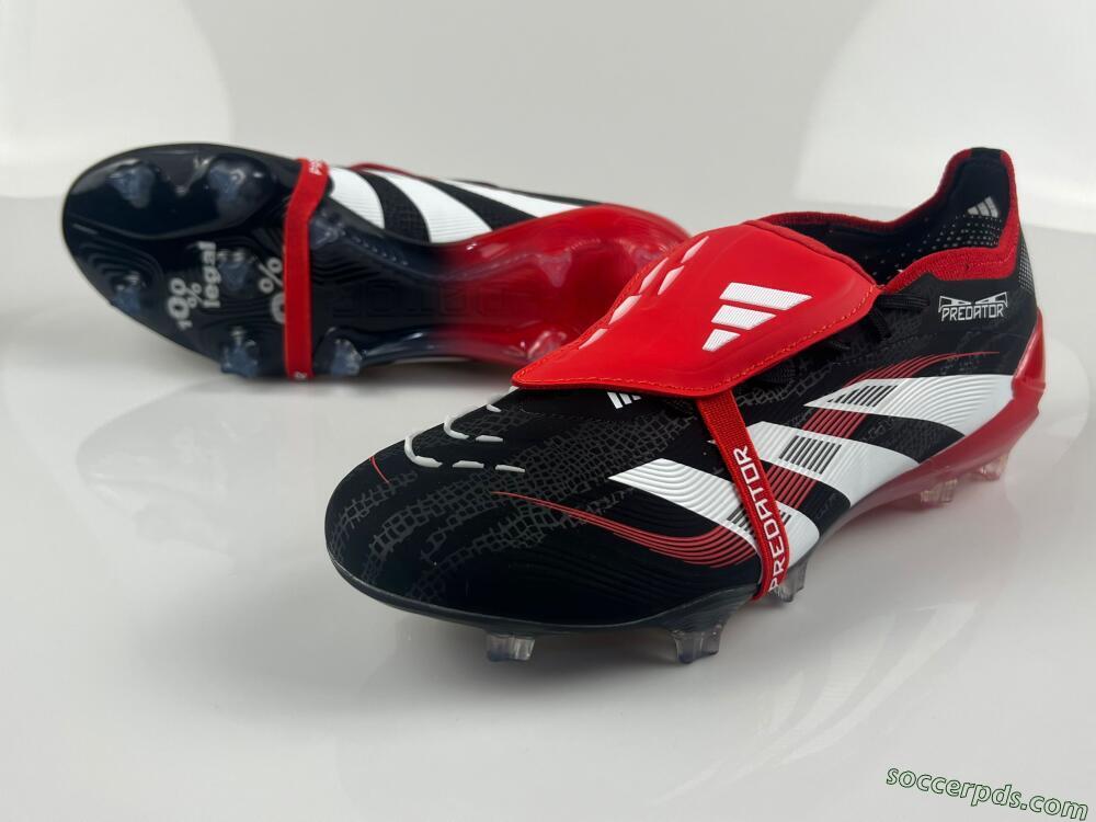 Adidas Predator Elite Foldover Tongue FG Low-Tops Football Boots - Black/White/Red