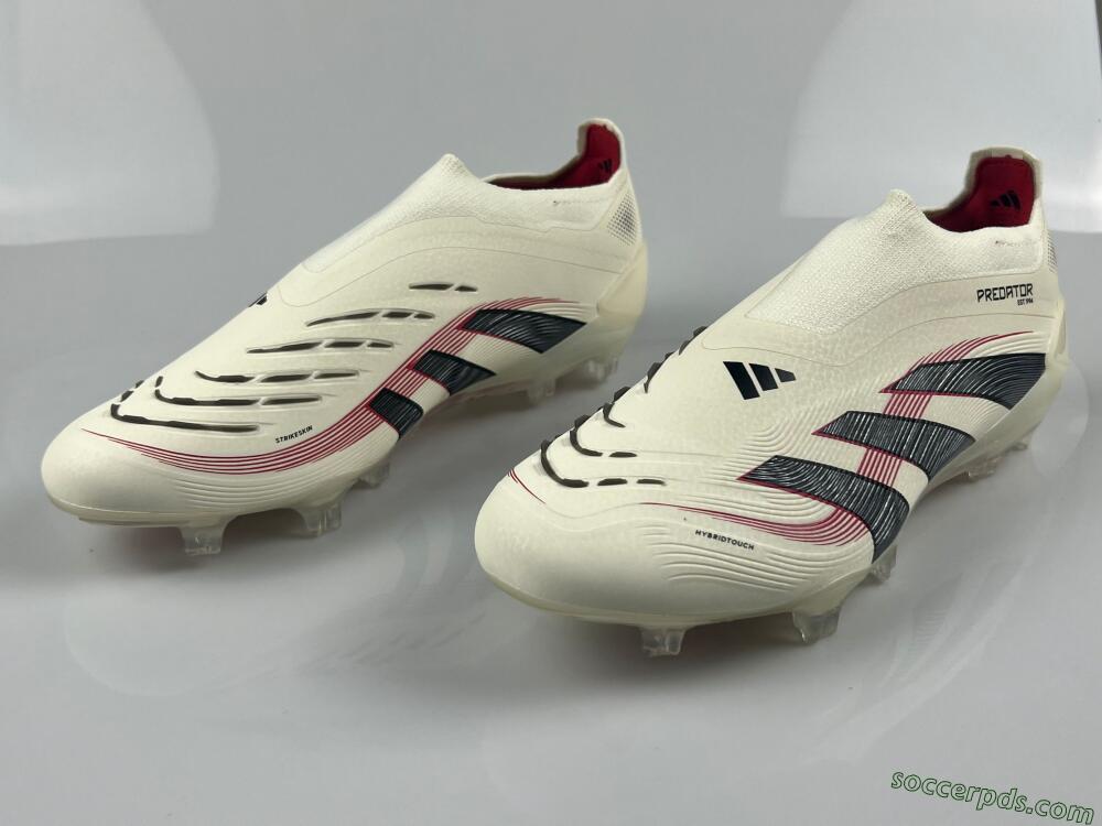 Adidas Predator Elite Laceless FG Low-Tops Football Boots - Beige/Red/Black