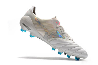 Mizuno Morelia Neo 2 FG Low-Tops Football Boots - White/Silver/Blue