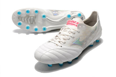 Mizuno Morelia Neo 2 FG Low-Tops Football Boots - White/Silver/Blue
